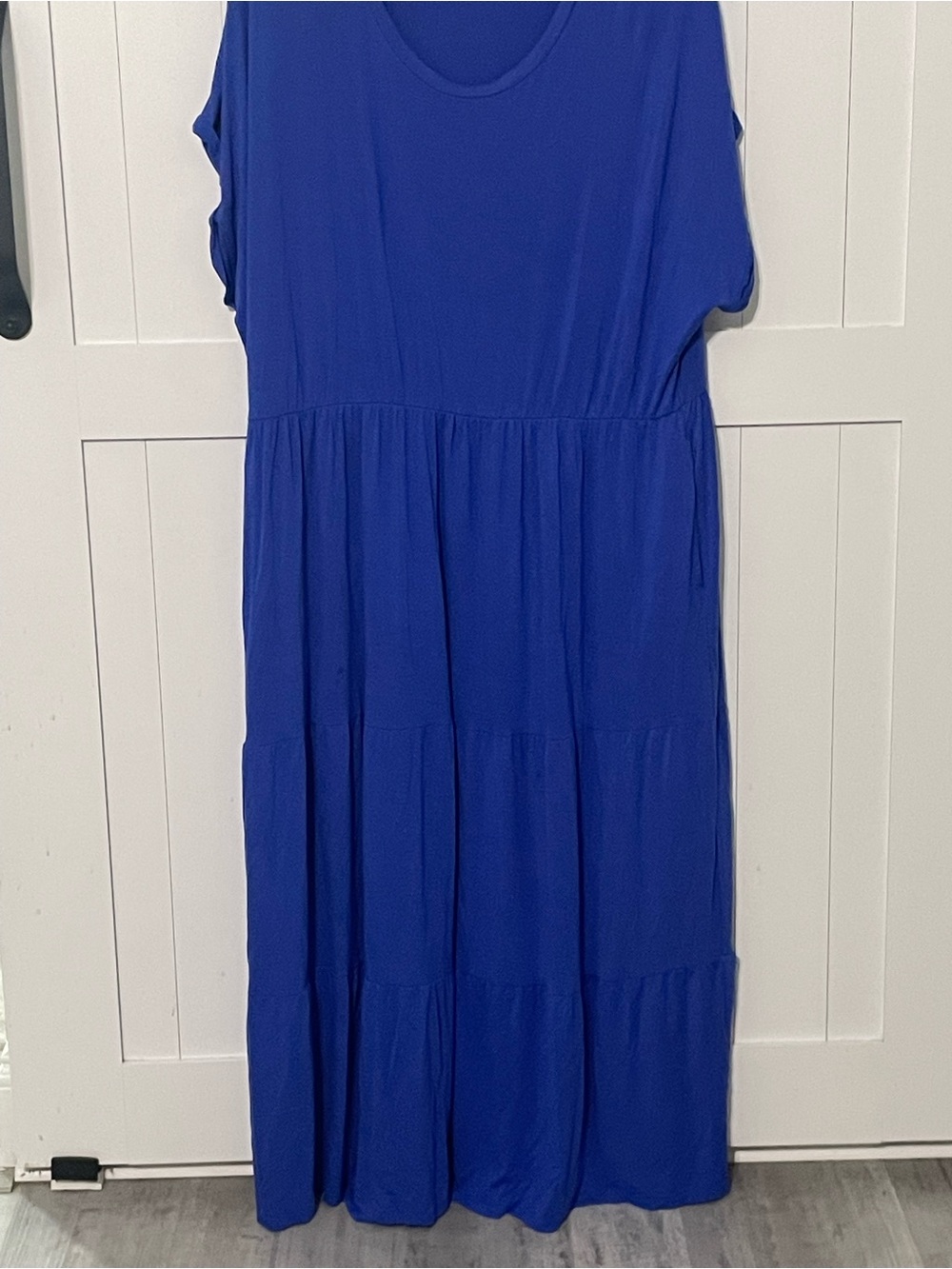 Lane Bryant Women's Tiered Maxi Dress - Royal Blue with pockets 22/24